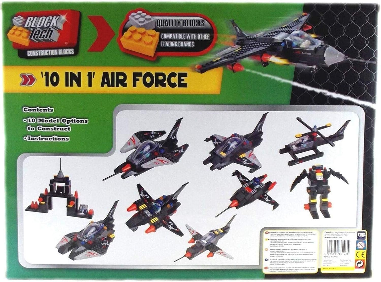 Block Tech 10 in 1 Air Force Fighter – Construction Blocks for Kids by ...