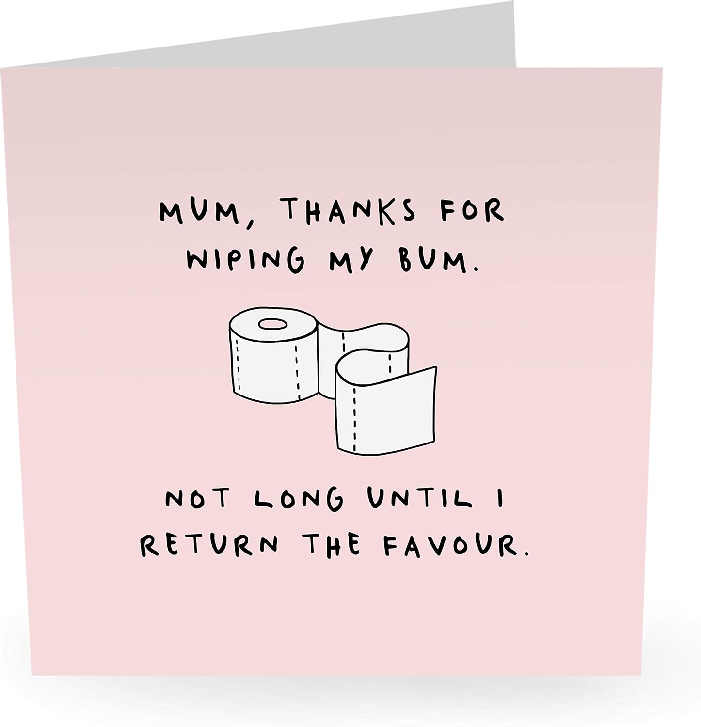 Funny Mothers Day Card, 'Thanks For Wiping My B*m', Cheeky Gift For Her Mama Mummy Women from Son Daughter, Motherhood Jokes