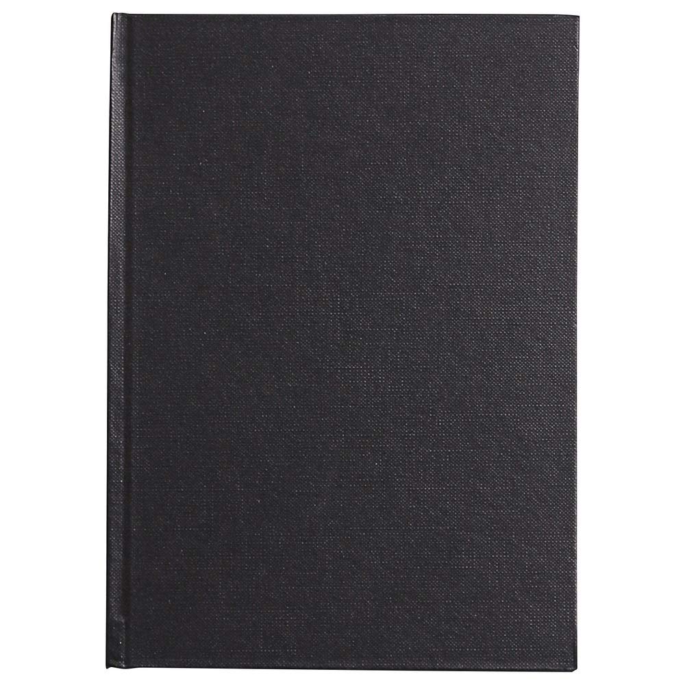 Clairefontaine - Ref 134245C - Goldline Casebound Pad (64 Ivory Sheets) - A5 (210 x 148mm) Size, 140gsm Paper, Portrait Layout - Black Cover - Suitable for Dry Techniques