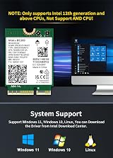 NICGIGA BE200 NGW WiFi 7 Card Bluetooth 5.4 M.2 NGFF PCIe Windows Linux view 5