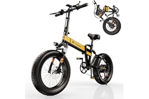 CYCROWN Knight Electric Bike for Adults 750W Peak Motor Up to 20 MPH 60 Miles,600wh Removable Battery,Folding 20" x 4.0" Fat Tire Electric Bicycle Dual Shock Absorber Ebikes for Adults