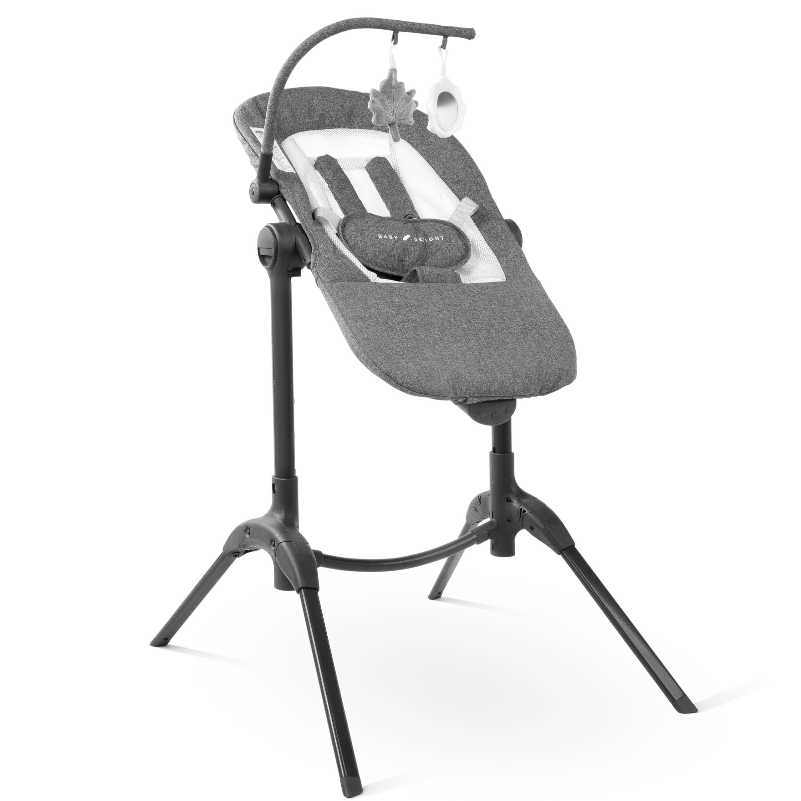 Photo 1 of Baby Delight Bloom Baby Seat | Soothing and Adjustable Baby Chair | Portable and Compact | Charcoal Tweed