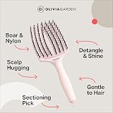 Olivia Garden Fingerbrush Care Iconic Large Pastel Pink Detangling Brush view 8