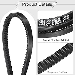 uxcell 4Pcs AX88 EPDM V-Belt, Raw Edge Cogged