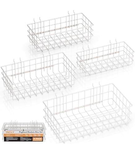 Azar Displays 556114 – 13 In Acrylic Bin For Pegboard Or Slatwall – Clear, 4-Pack