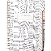 Fringe Studio Large Tab Notebook,"Tribal Lines", Flexible Paperback Cover, College Ruled, 5 Subject/Die-Cut Dividers, 7.25" X 10", 180 Lined Pages (343007), Multicolor