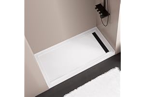 MORVANO 32 x 60 Shower Base with Right Drain and Removable Stainless Cover,Shower Pan Kit Non-Slip in White