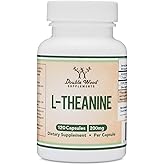 L-Theanine 200mg, Double Strength, Theanine Supplement, 120 Capsules | Clinical Dosage, 200mg Double-Strength, Single-Ingredient, Non-GMO, Third Party Tested