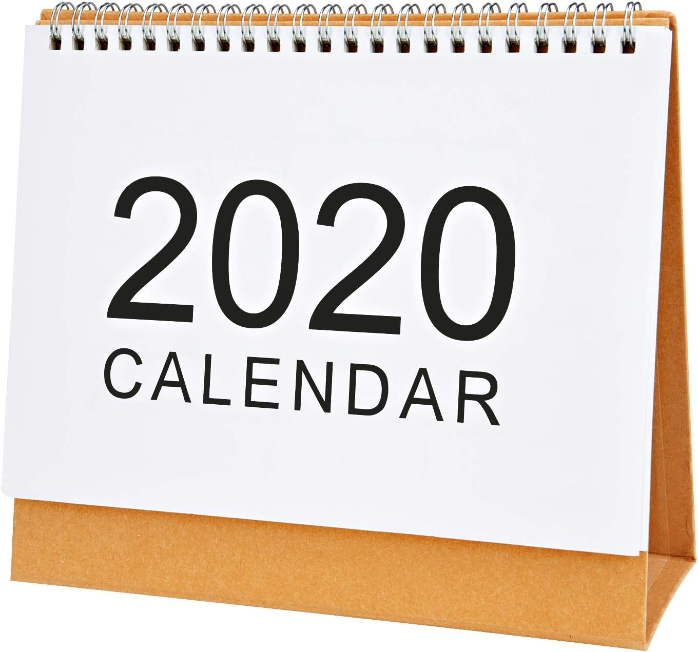 Livder Simple Desk Monthly Calendar January to December 2020, Desktop Daily Planner (Medium)