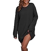 Cakulo Womens Checkered Sweater Dress Oversized Fall Winter Fashion Long Pullover Sweaters Casual Loose Knit Dresses 2025