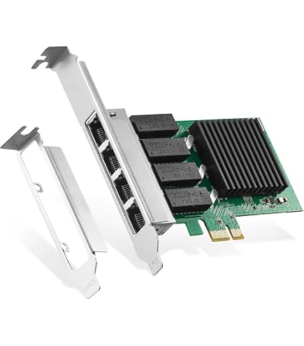 ipolex Intel I350-T4 Network Card, 4 Port NIC, Low Profile
