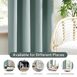 Melodieux Blackout Curtains for Bedroom Cotton