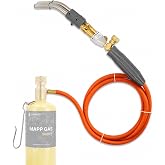 Cybring Dual-Valve MAPP Torch with 2 Heads and Hose | Includes two torch heads and 60-inch hose for soldering applications.