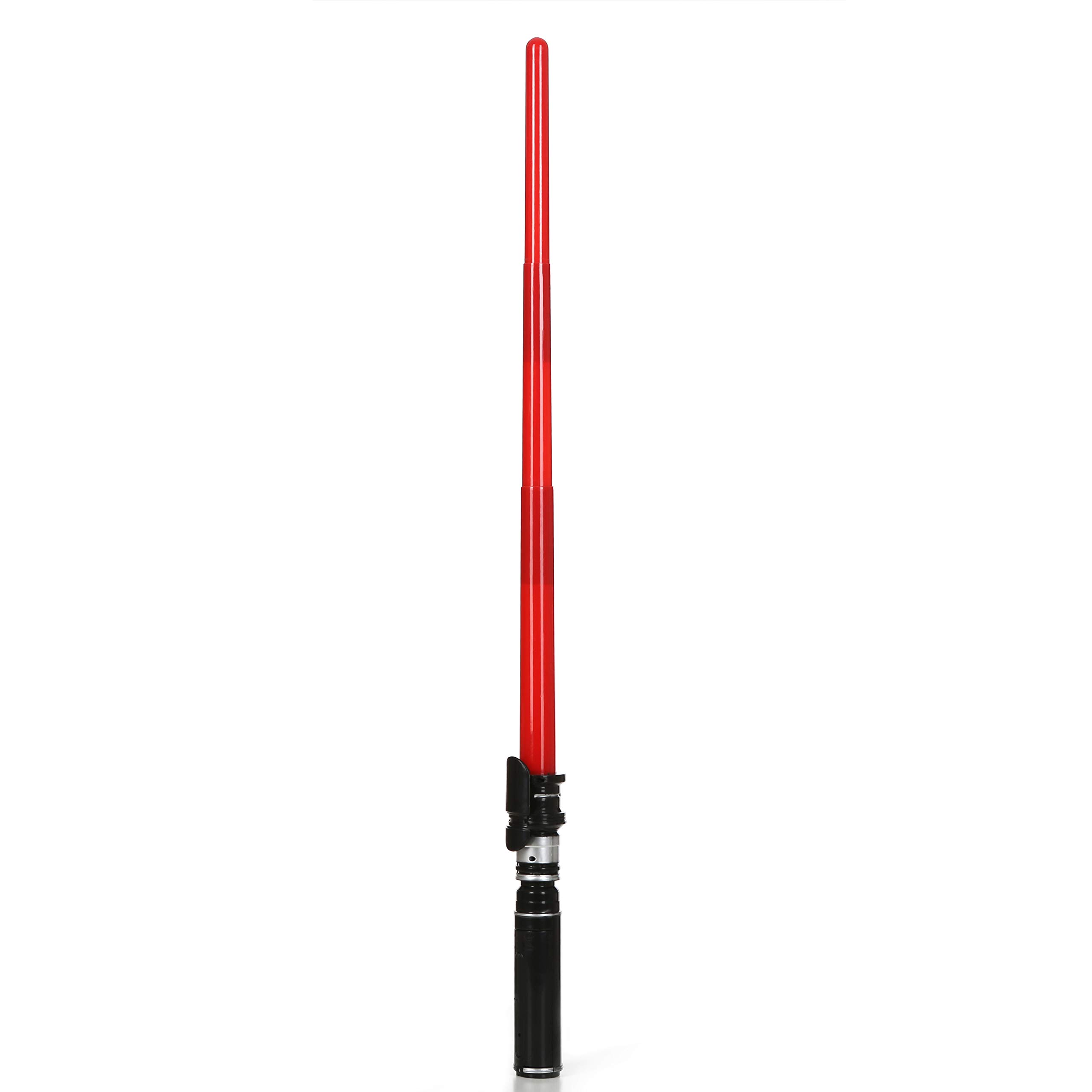 MewduMewdu Light up Saber Toy with Electronic Lights & FX Sound Effect for Kids and Adults, Red LED Light Expandable Saber Toy for Roleplay(Standalone)