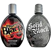 LOT OF(2) Millennium Tanning Products SOLID BLACK & INSANELY BLACK 13.5 oz