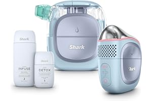 Shark FacialPro Glow at-Home Hydro-Powered Facial System with DePuffi Hot & Cold Therapy – Professional Spa Skincare Device for Pore Cleansing, Hydration, & Radiant Glow, Blue, FH320
