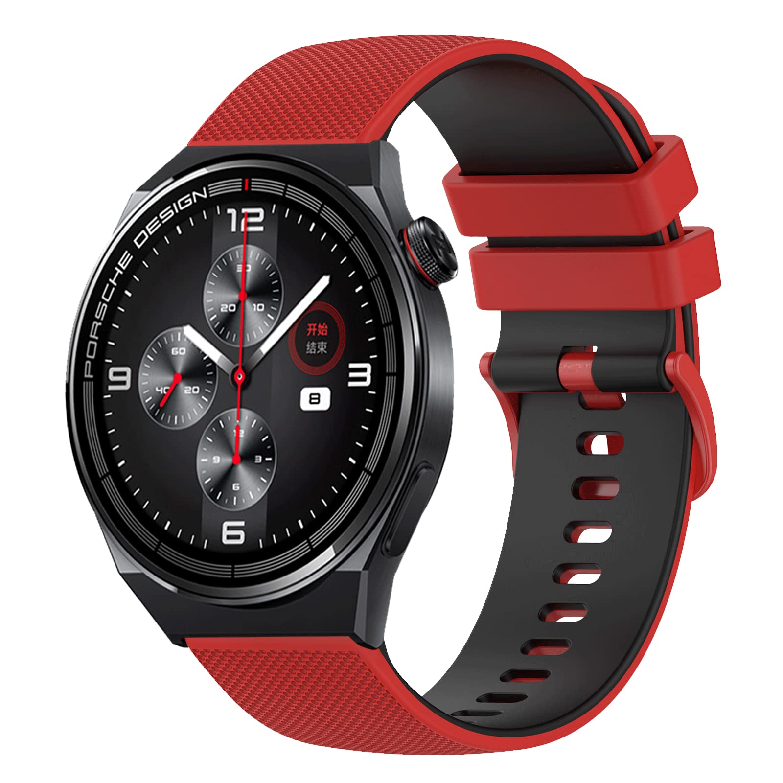 Strap for Huawei Watch GT 3 Pro 46mm, 22mm Checked Silicone Sport Strap for Huawei Watch GT 3 46mm/Watch 3/Watch 3 Pro/Watch GT 2 46 mm/GT2 Pro/Watch GT 42mm