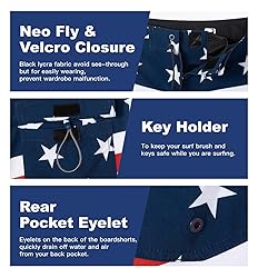 SURF CUZ Men's Board Shorts 4-Way Stretch Swim