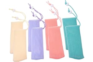 WEKADRIN 8pcs Mesh Soap Bags Thickened Soap Pouch for Shower Solid Shampoo Bar Holder Travel Sleeves