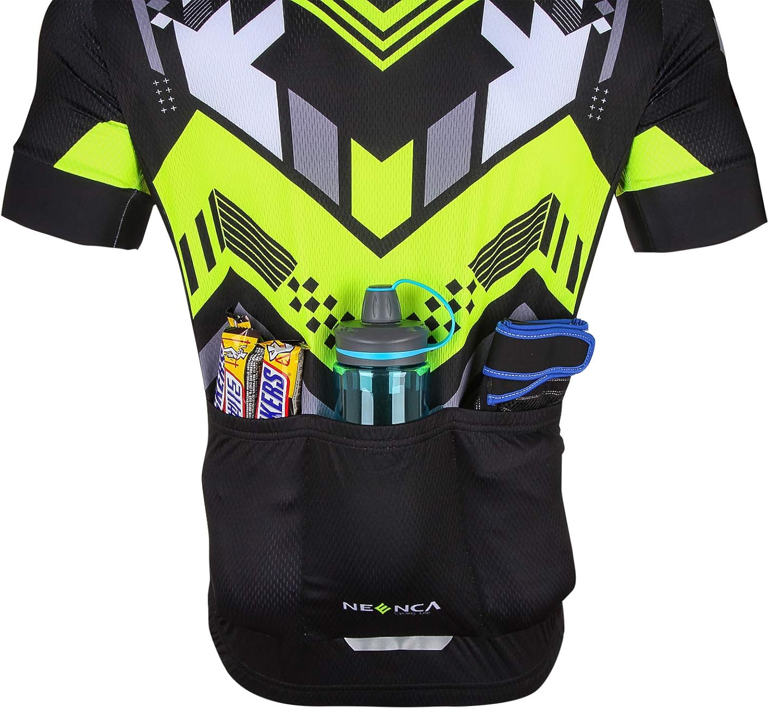 NEENCA Men's Cycling Bike Jersey Short/Long Sleeve with 3 Rear Pockets, Cycling Biking Shirt Full Zipper Breathable Quick Dry : Clothing