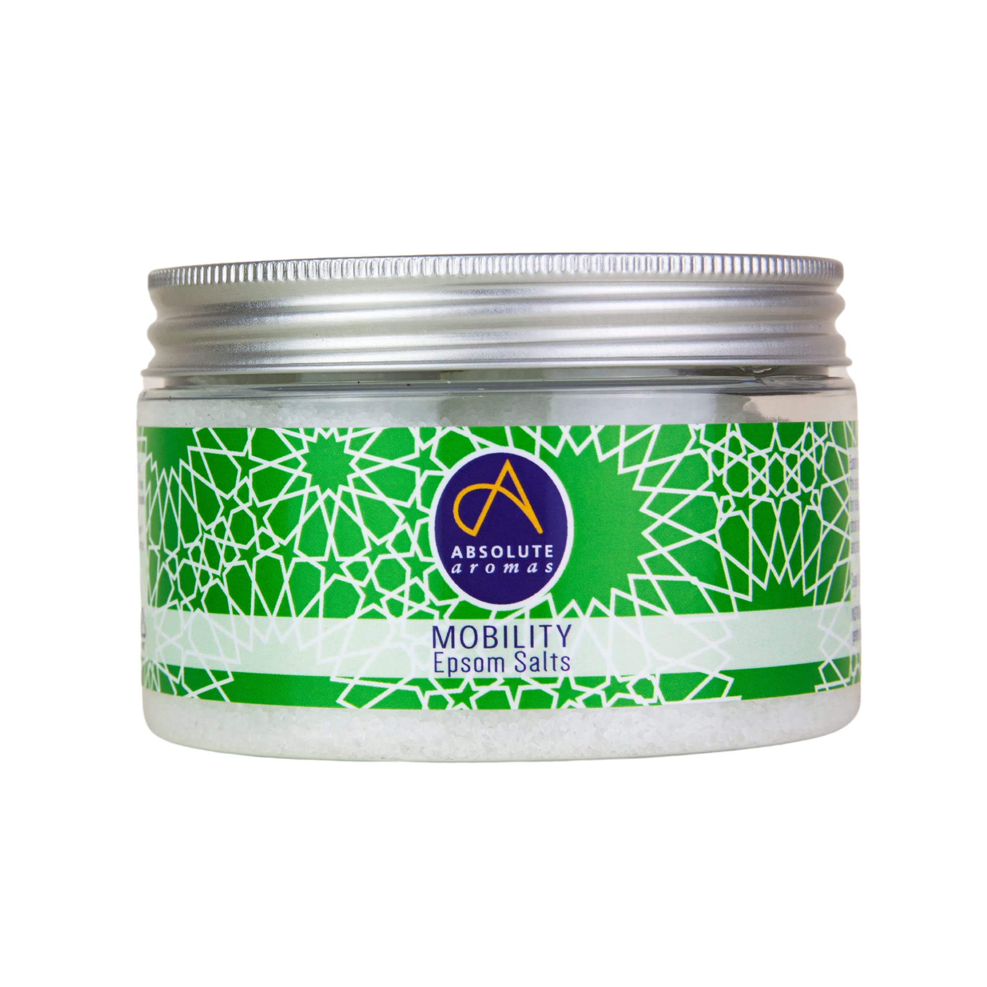 Absolute Aromas Mobility Bath Salts 300g - Natural Pink Coarse Himalayan Salt Infused with 100% Pure Essential Oils of Ginger, Eucalyptus, Peppermint and Rosemary