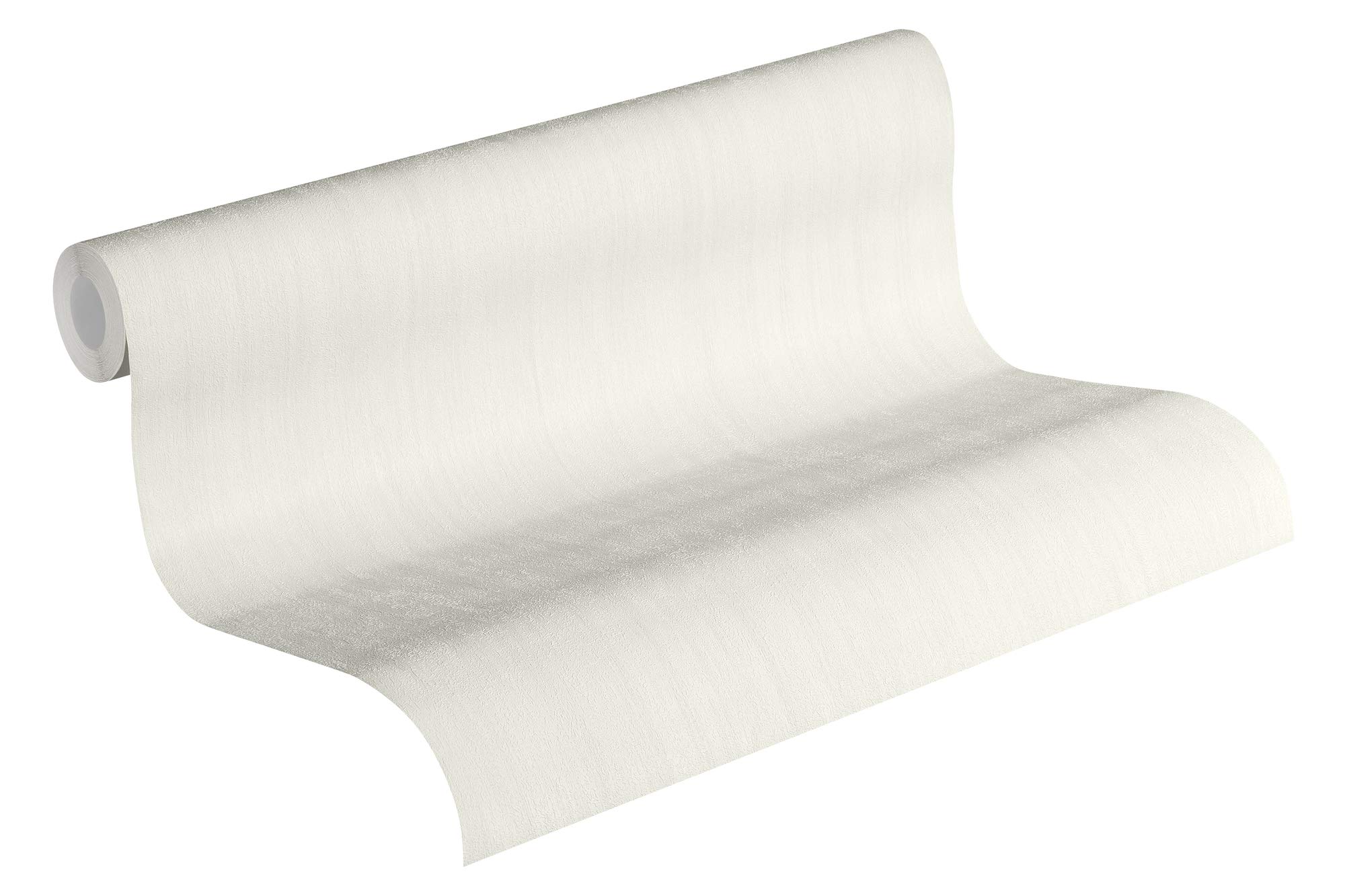 A.S. Création Jette Non-Woven Wallpaper Plain 10.05 m x 0.53 m White 373371 37337-1