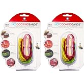Silicone Cooking Bands 2-Inch, Package 25, Assorted Colors Set Of 2