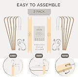 MORALVE Beech Wood Trousers Hangers 2 Pack 360° Swivel Space Saver view 7