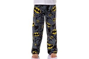 INTIMO DC Comics Batman Bat Signal Symbol Boys' Logo Character Design Allover Print Kids Lounge Pajama Pants