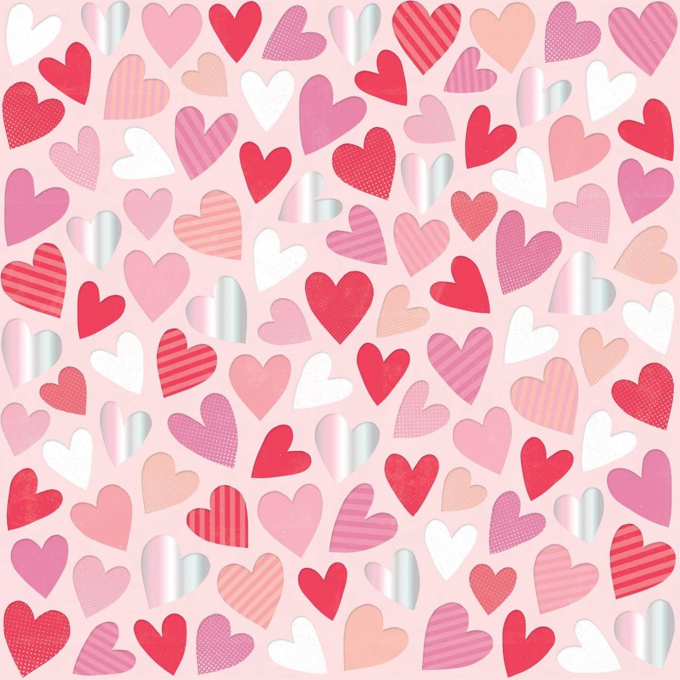 Pink Paislee 310943 W/Iridescent Foil Cardstock, Multi