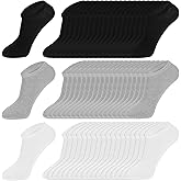 60 Pairs Low Cut Ankle Socks Bulk Pack, No-Show Unisex Socks for Men and Women, Casual Cotton Breathable Sock, Thin Bulk Sock 7-12 Size (Black, White, Grey)