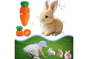 TIOMION Bunny Toys Interactive Electronic Pet Toys Bunnies Can Walk and Talk, Easter Plush Stuffed Bunny Toy Walking Rabbit Educational Toys for Kids, Interactive Bunny Toys (Brown)