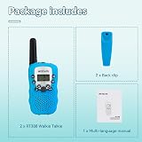 Retevis RT388 Kids Walkie Talkies Sky Blue 1 Pair Flashlight VOX 8 Channels view 7