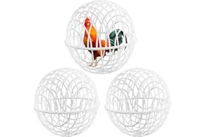 3 Pieces Movable Chicken Coop Ball, Rolling Chicken Coop Balls, Safe Walking Net, Poultry Care Supplies, Orb Ball Cage for Pi