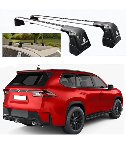 2PCS Cross Bar Roof Rack Fit For Highlander Kluger 2020-2025 With Roof Rail