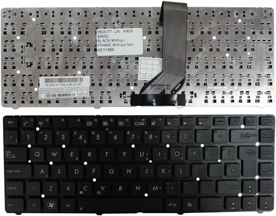 Asus K45V Black Windows 8 UK Layout Replacement Laptop Keyboard