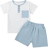 Bkixhv Toddler Baby Boy Summer Outfit Short Sleeve T Shirt Shorts Outfits Infant Beach Casual 2Pcs Clothes Set 1-5 Years