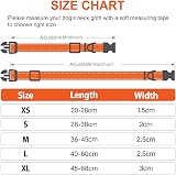 Joytale Reflective Dog Collar Nylon Neoprene Padded Orange Medium view 6