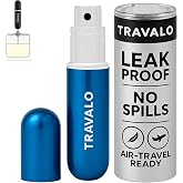 Travalo Classic HD Perfume Atomizer, 0.17 oz (5ml), Leak-Proof - Blue | Travel Spray Bottle, TSA Approved for Air Travel - Airtight, Easy to Fill, Mini Refillable Perfume Bottle with Volume Window