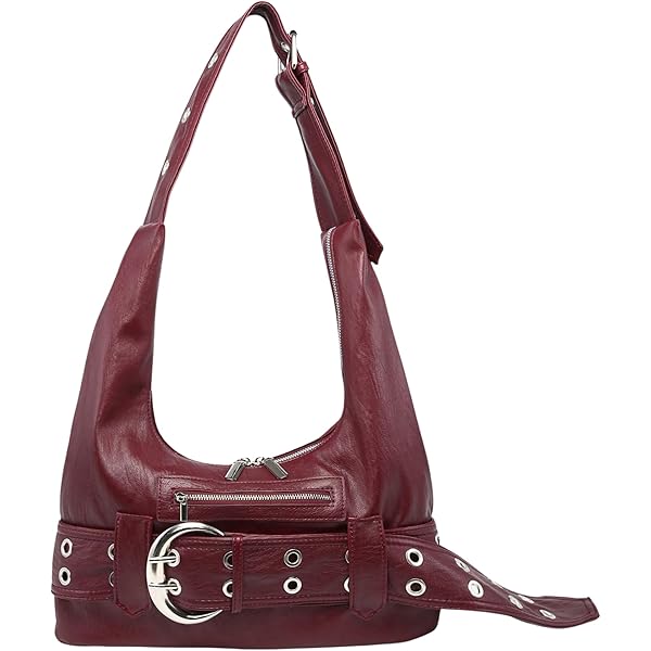 Tas Bahu Mini Retro Kulit PU Wanita MakeMeChic - Tas Tangan Vintage dengan Pegangan Atas dan Gesper