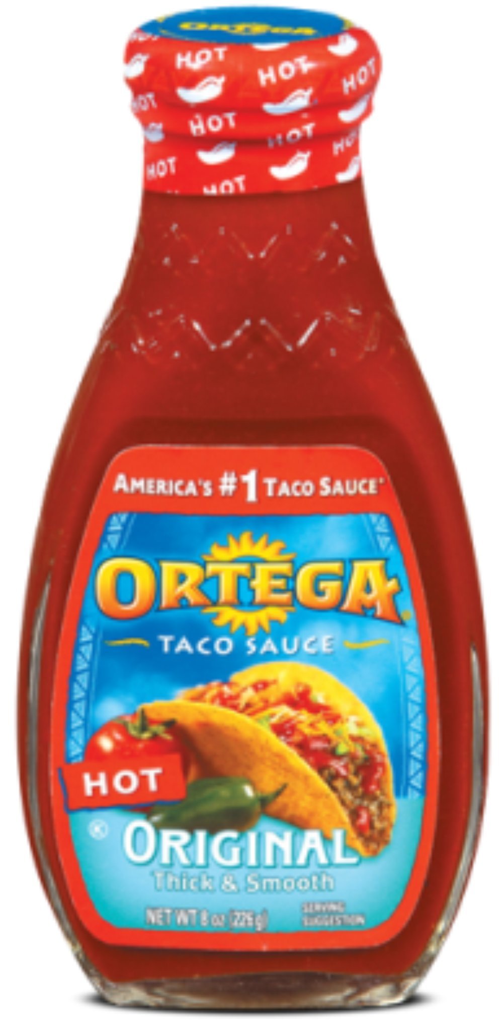 Ortega, Taco Sauce, 8oz Glass Jar (Pack of 3) (Choose Heat