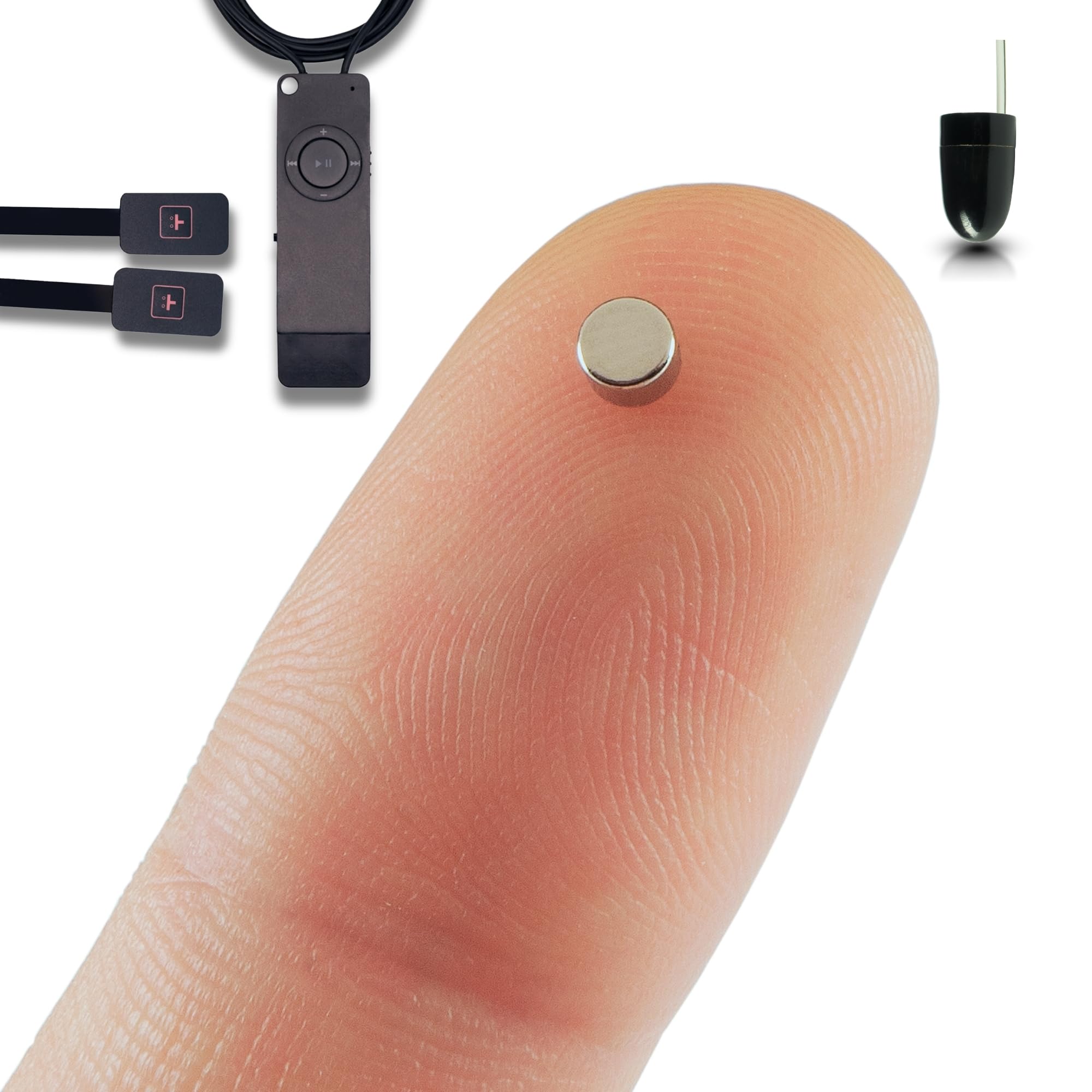 PingaOculto Spy Earpiece Wireless Earphones Invisible Hidden Mini Headset Exam MP3 for Recordings with Footswitches - Secret Earphone Micro Ear Cheating (Spy Earpiece Nano V2 + Vip Pro UltraMini)