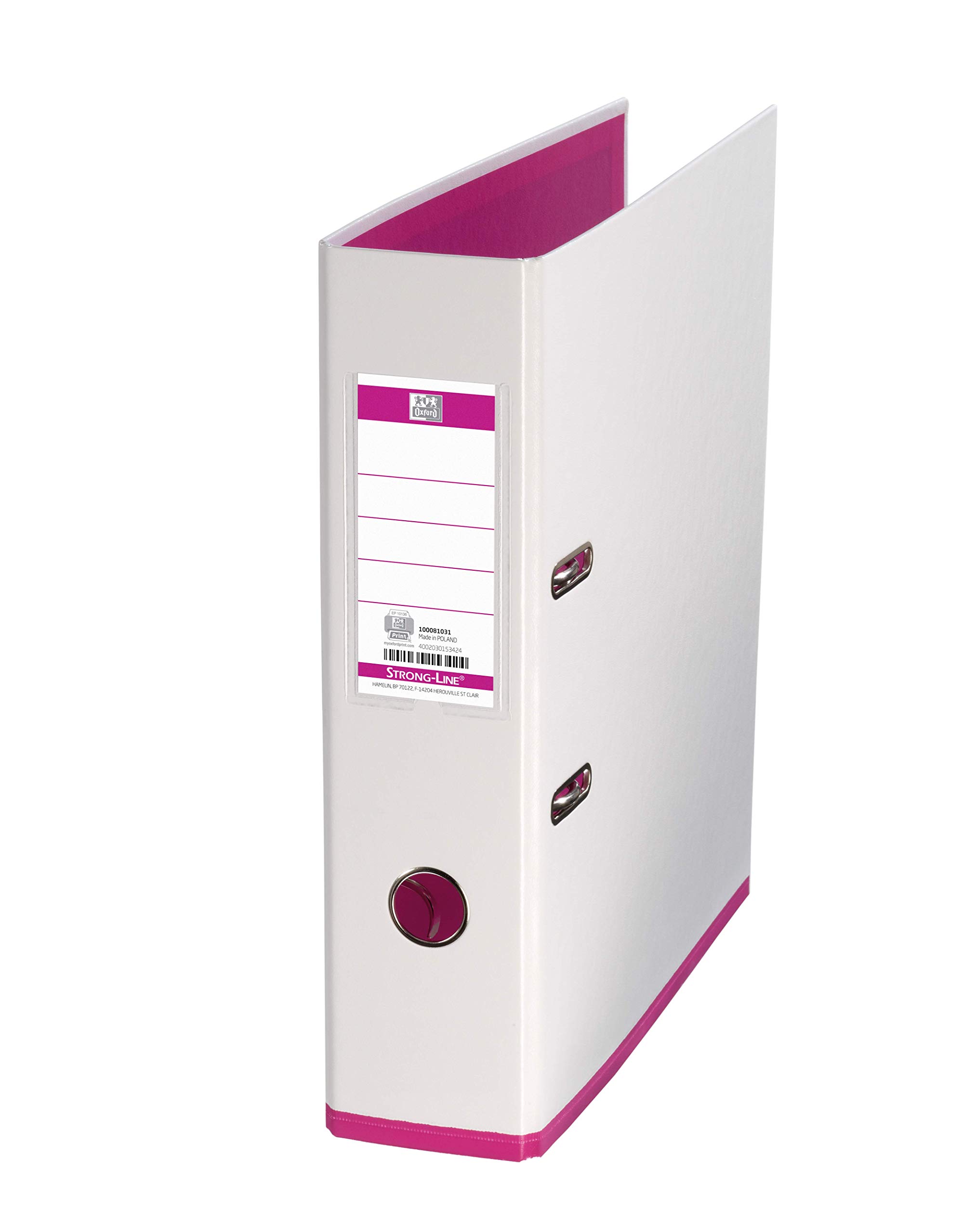 Elba MyColour A4 Lever Arch File - White and Pink