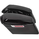 ECOTRIC Hard Saddle Bags Trunk Compatible with 1993-2013 Harley Touring | W/Lid and LatchFit for 1993-2013 Harley Touring Models FLT, FLHT, FLHTCU, FLHRC, Road King, Road Glide, Street Glide, Electra