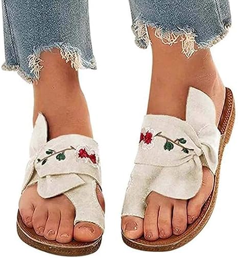 Amazon Co Jp 女性の快適なサンダル外反母趾矯正靴整形外科オープントゥスエードサンダル整形外科外反母趾矯正サンダル夏の屋外用 白 37 ホーム キッチン