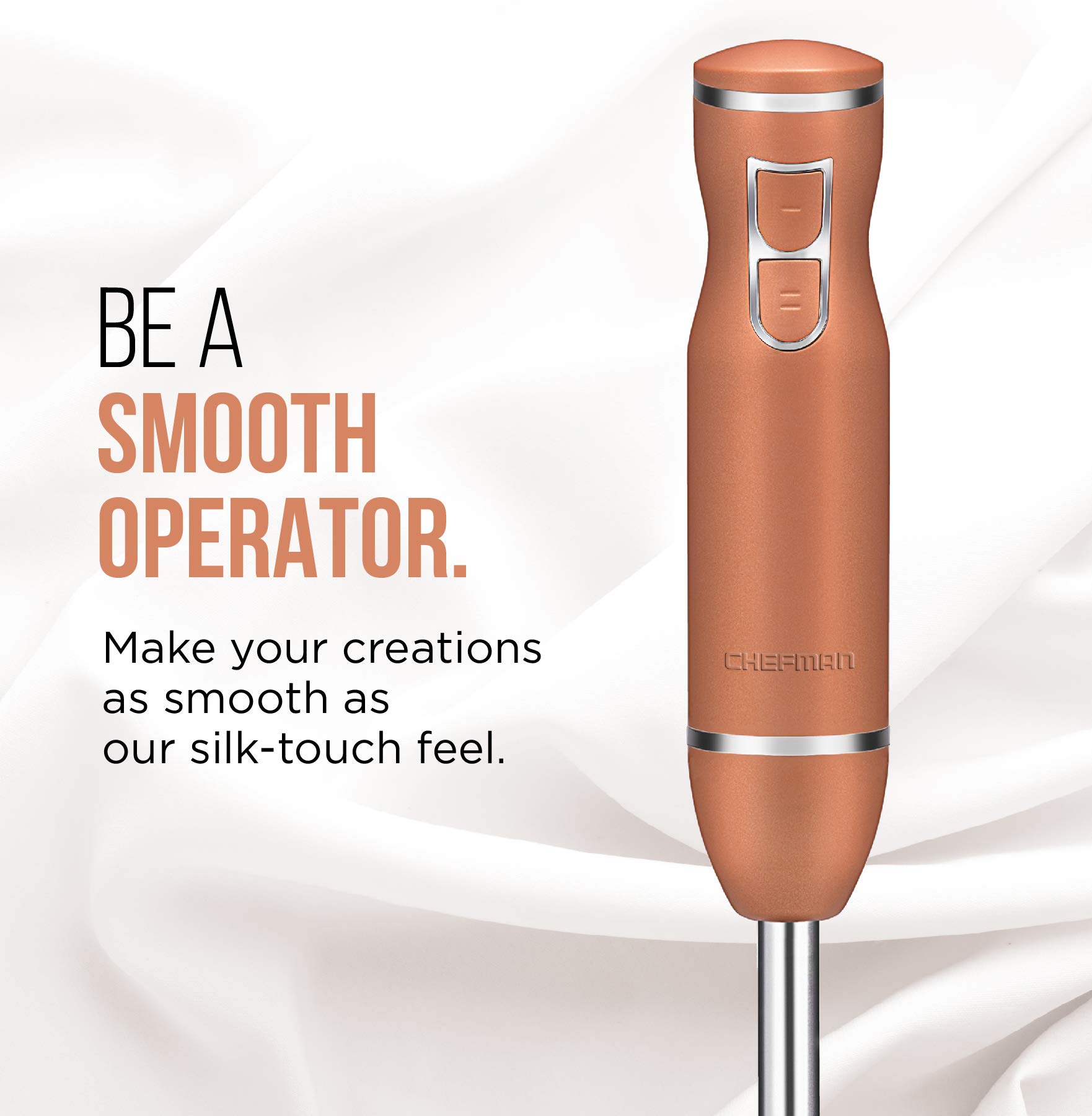 Chefman Immersion Stick Blender Includes Stainless Steel Shaft Blades