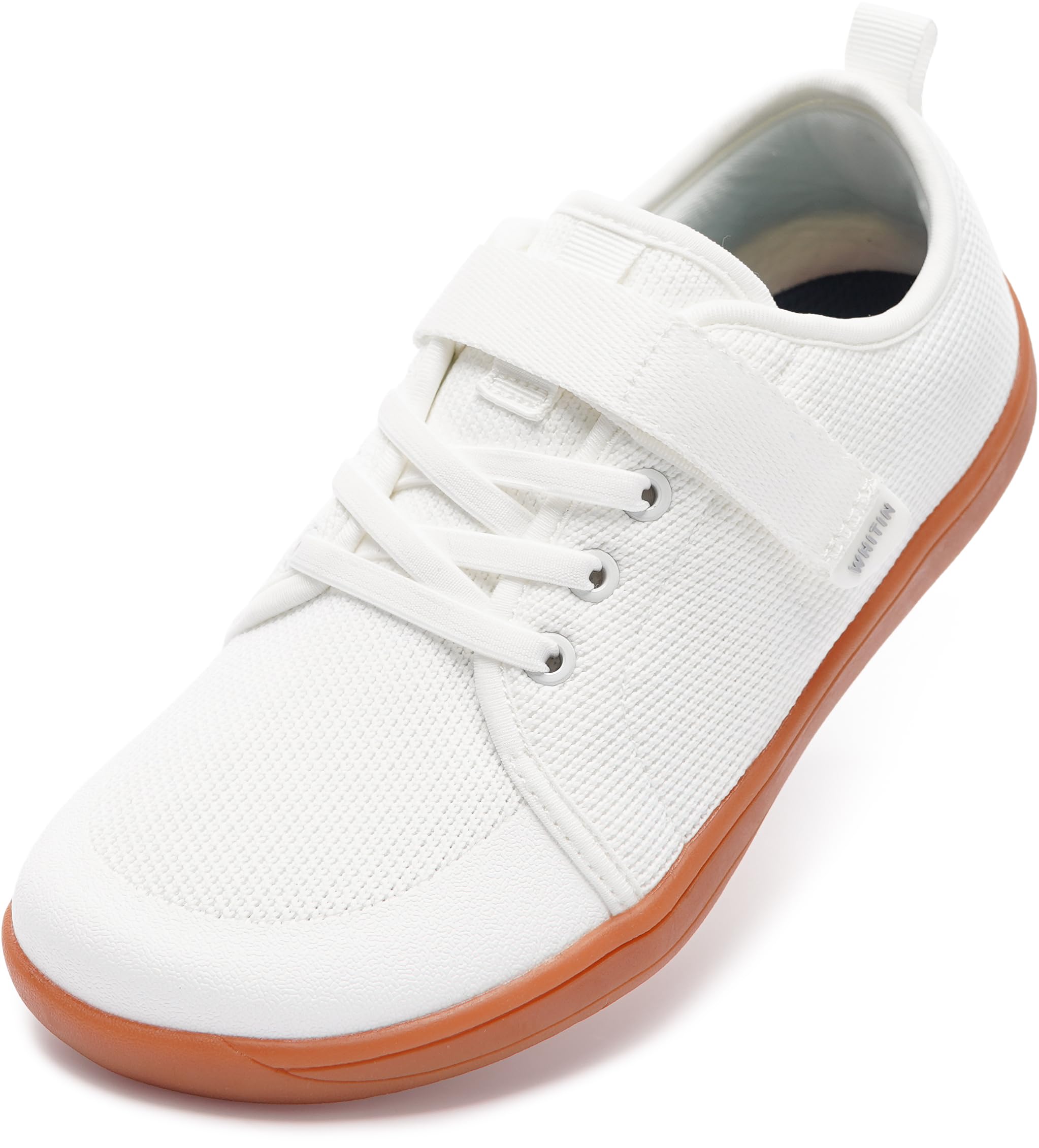 Photo 1 of WHITIN Kids Wide Width Barefoot Shoes for Boys Girls Minimalist Toe Box Zero Drop Sneakers Size 11 Little Walking Athletic Training Running White Gum 29