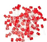 Chanzon 100pcs 2x5x7mm Red LED Diodes Frosted Rectangle Diffused 2V 20mA Lamp view 5