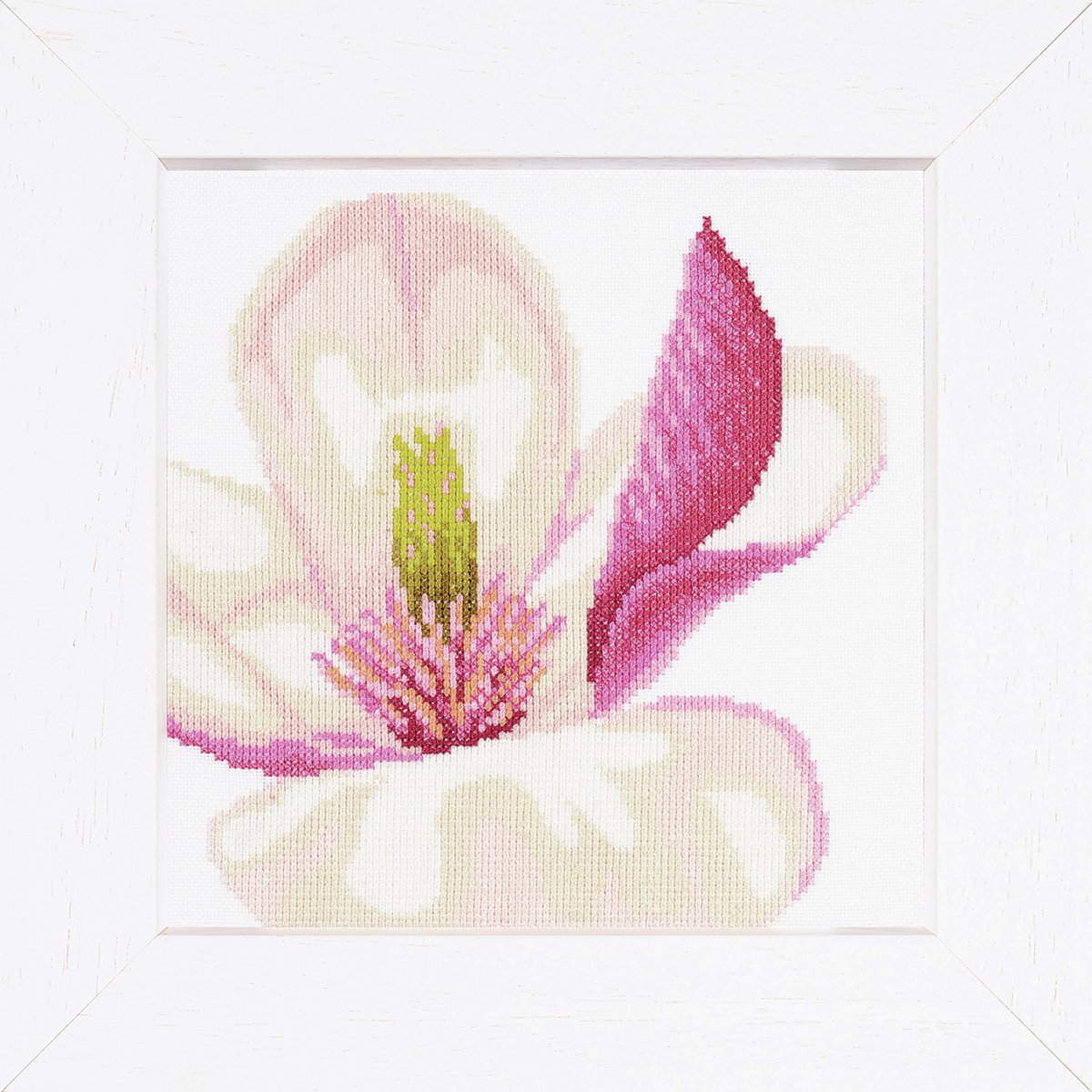 Lanarte Counted Cross Stitch Kit: Magnolia Flower (Aida,W), NA, 20 x 20cm