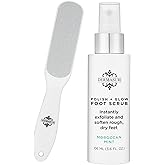 Dermasuri - Callus Remover Foot Scrub - Exfoliating Feet Spray-on Formula and Reusable Deluxe Sole File - Dead Skin Remover, Callus Rasp Scrubber, Peel & Soften Cracked Heels - Deluxe Pedicure Spa Kit